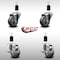 Service Caster 3'' SS Gray Poly Wheel Swivel 1-3/8'' Expanding Stem Caster Set 2 Brakes, 4PK SCC-SSEX20S314-PPUB-2-TLB-2-138 - alternate 3